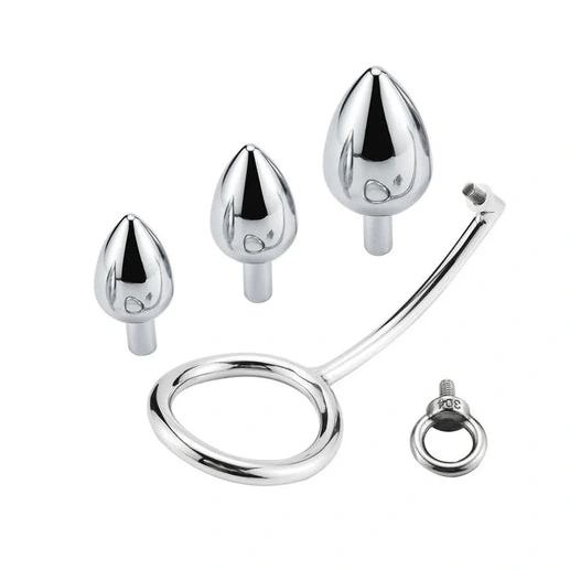 Anal Hooks Ring 4663 with Stainless Anal DiscreetChoice Cock Steel Hook Set 0908